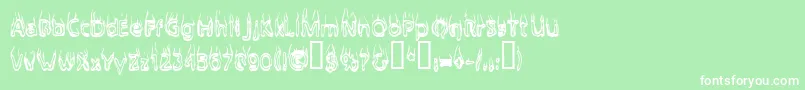 Baileyscar Font – White Fonts on Green Background