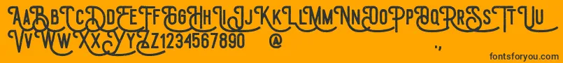 Draconian Font – Black Fonts on Orange Background