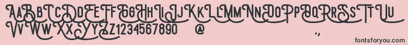 Draconian Font – Black Fonts on Pink Background