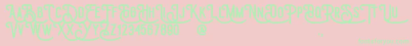 Draconian Font – Green Fonts on Pink Background