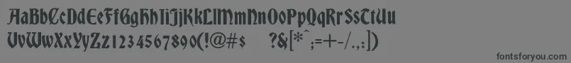 フォントDsBradley – 黒い文字の灰色の背景