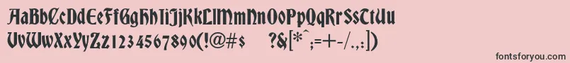 フォントDsBradley – ピンクの背景に黒い文字