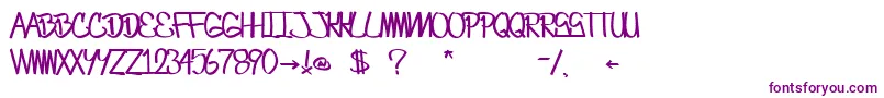 CrazesFirstFontUpperSkinny Font – Purple Fonts