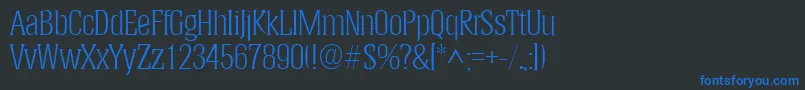 HeliumlhRegular Font – Blue Fonts on Black Background
