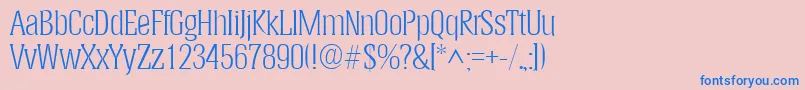 HeliumlhRegular Font – Blue Fonts on Pink Background