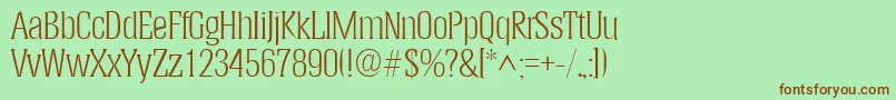 HeliumlhRegular Font – Brown Fonts on Green Background