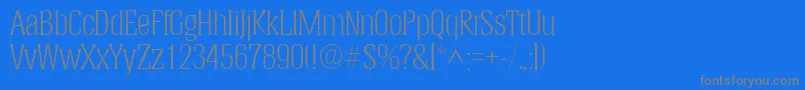 HeliumlhRegular Font – Gray Fonts on Blue Background