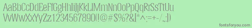 HeliumlhRegular Font – Gray Fonts on Green Background
