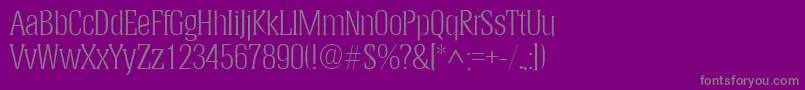 HeliumlhRegular Font – Gray Fonts on Purple Background