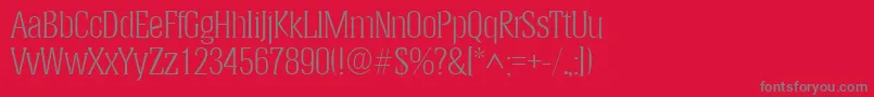 HeliumlhRegular Font – Gray Fonts on Red Background