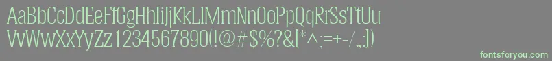 HeliumlhRegular Font – Green Fonts on Gray Background