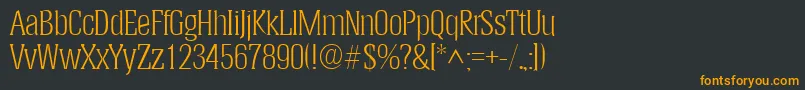 HeliumlhRegular Font – Orange Fonts on Black Background