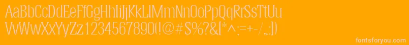 HeliumlhRegular Font – Pink Fonts on Orange Background