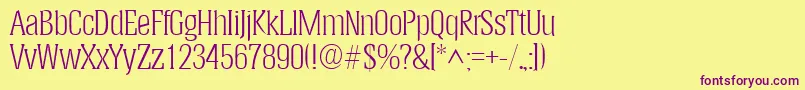 HeliumlhRegular Font – Purple Fonts on Yellow Background