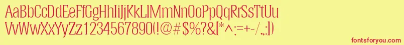 HeliumlhRegular Font – Red Fonts on Yellow Background