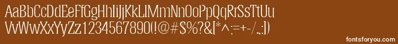 HeliumlhRegular Font – White Fonts on Brown Background