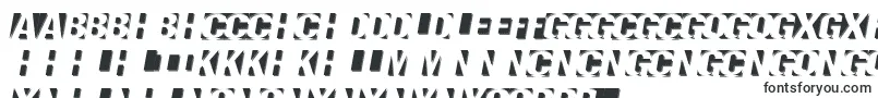フォントNegatron – ズールー文字