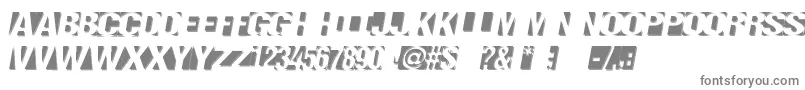 フォントNegatron – 白い背景に灰色の文字