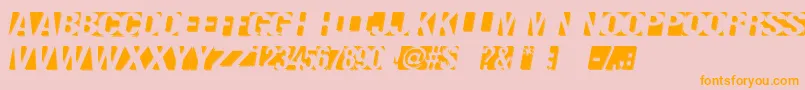 Negatron Font – Orange Fonts on Pink Background