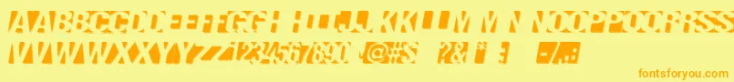 Negatron Font – Orange Fonts on Yellow Background