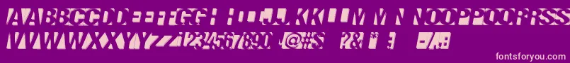 Negatron Font – Pink Fonts on Purple Background