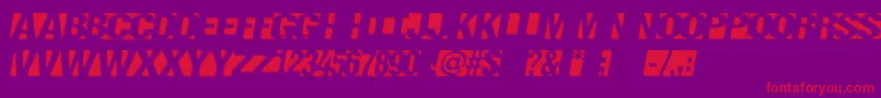 Negatron Font – Red Fonts on Purple Background