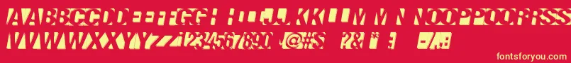 Negatron Font – Yellow Fonts on Red Background