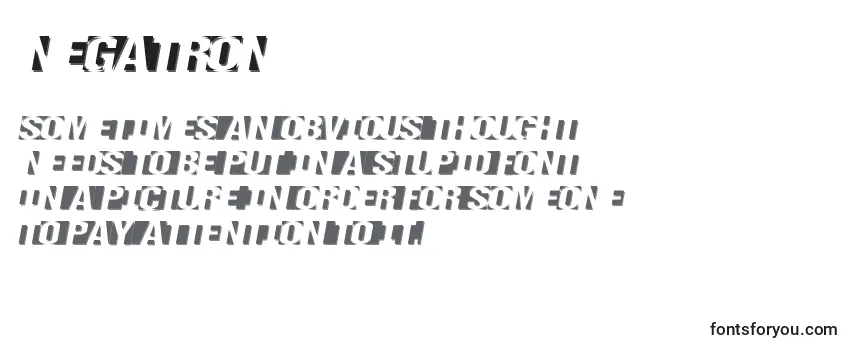 Шрифт Negatron