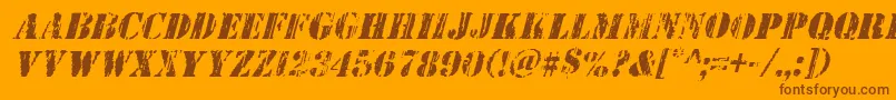 Wetworksital Font – Brown Fonts on Orange Background