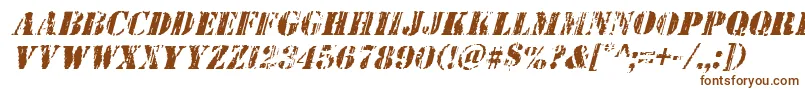 Wetworksital Font – Brown Fonts on White Background