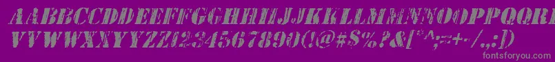 Wetworksital Font – Gray Fonts on Purple Background