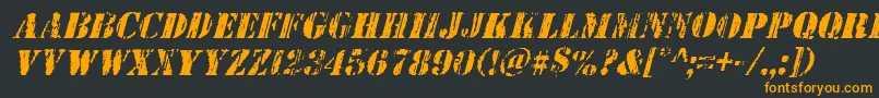 Wetworksital Font – Orange Fonts on Black Background