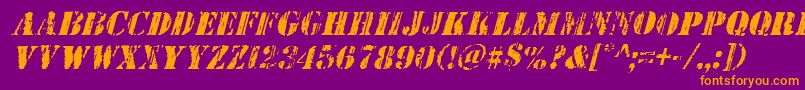 Wetworksital Font – Orange Fonts on Purple Background