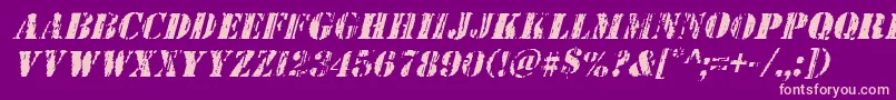 Wetworksital Font – Pink Fonts on Purple Background