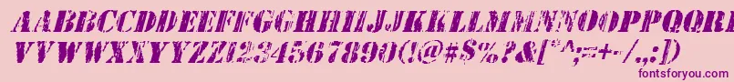 Wetworksital Font – Purple Fonts on Pink Background