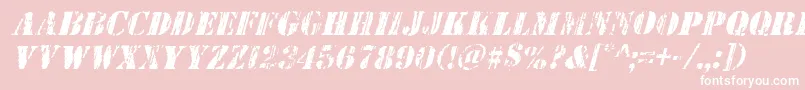 Wetworksital Font – White Fonts on Pink Background
