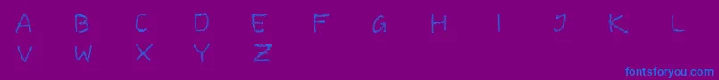 BarbedwireRegular Font – Blue Fonts on Purple Background