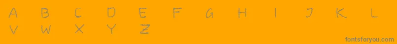 BarbedwireRegular Font – Gray Fonts on Orange Background