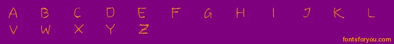 BarbedwireRegular Font – Orange Fonts on Purple Background
