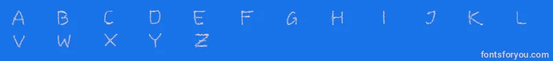 BarbedwireRegular-Schriftart – Rosa Schriften auf blauem Hintergrund