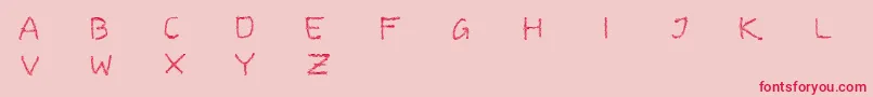 BarbedwireRegular-Schriftart – Rote Schriften auf rosa Hintergrund