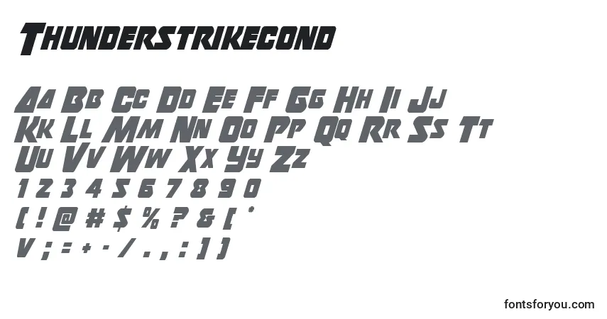 Thunderstrikecondフォント–アルファベット、数字、特殊文字