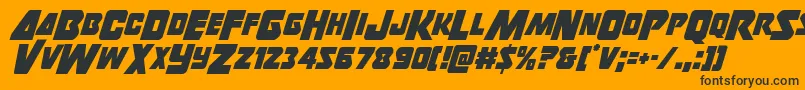 Thunderstrikecond Font – Black Fonts on Orange Background