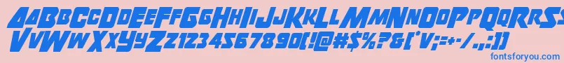 Thunderstrikecond Font – Blue Fonts on Pink Background