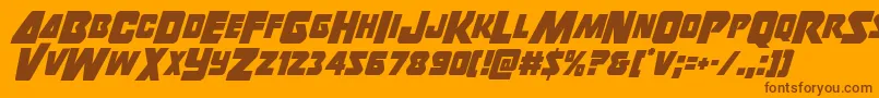 Thunderstrikecond-fontti – ruskeat fontit oranssilla taustalla