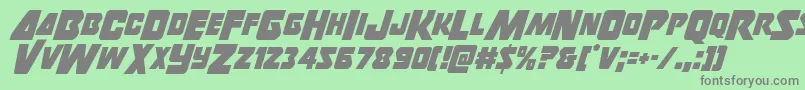 Thunderstrikecond Font – Gray Fonts on Green Background