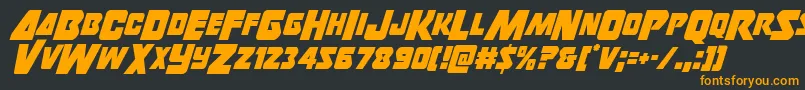 Thunderstrikecond Font – Orange Fonts on Black Background