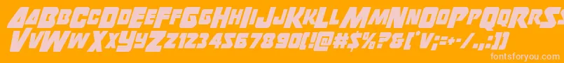 Thunderstrikecond Font – Pink Fonts on Orange Background