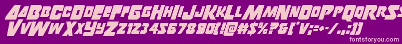 Thunderstrikecond Font – Pink Fonts on Purple Background