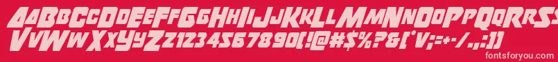Thunderstrikecond Font – Pink Fonts on Red Background